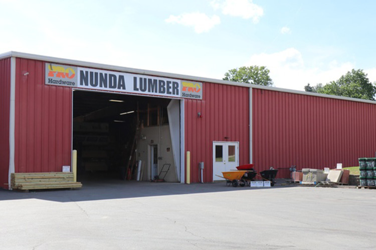 Nunda Lumber outside of store
